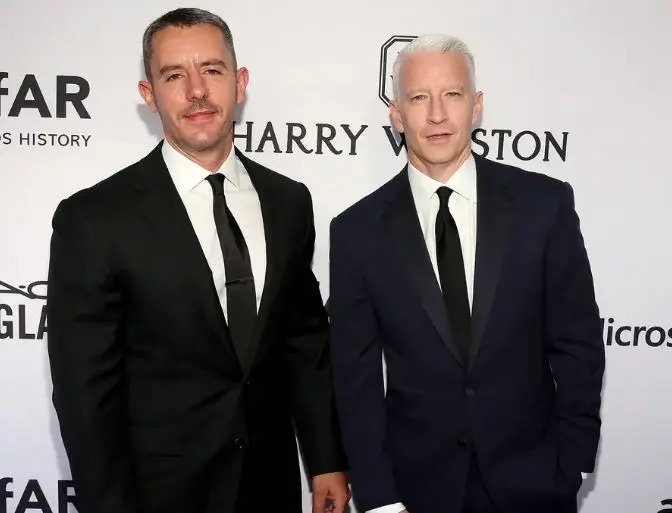 Anderson Cooper with his ex-partner, Benjamin Maisani