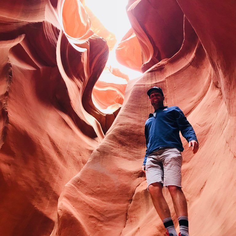 Kevin Simshauser at the Lower Antelope Canyon Instagram@kevsims13