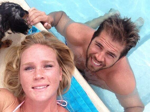 Jeff Kirkpatrick with his wife, Holly Holm in Cancun. Source: Heavy
