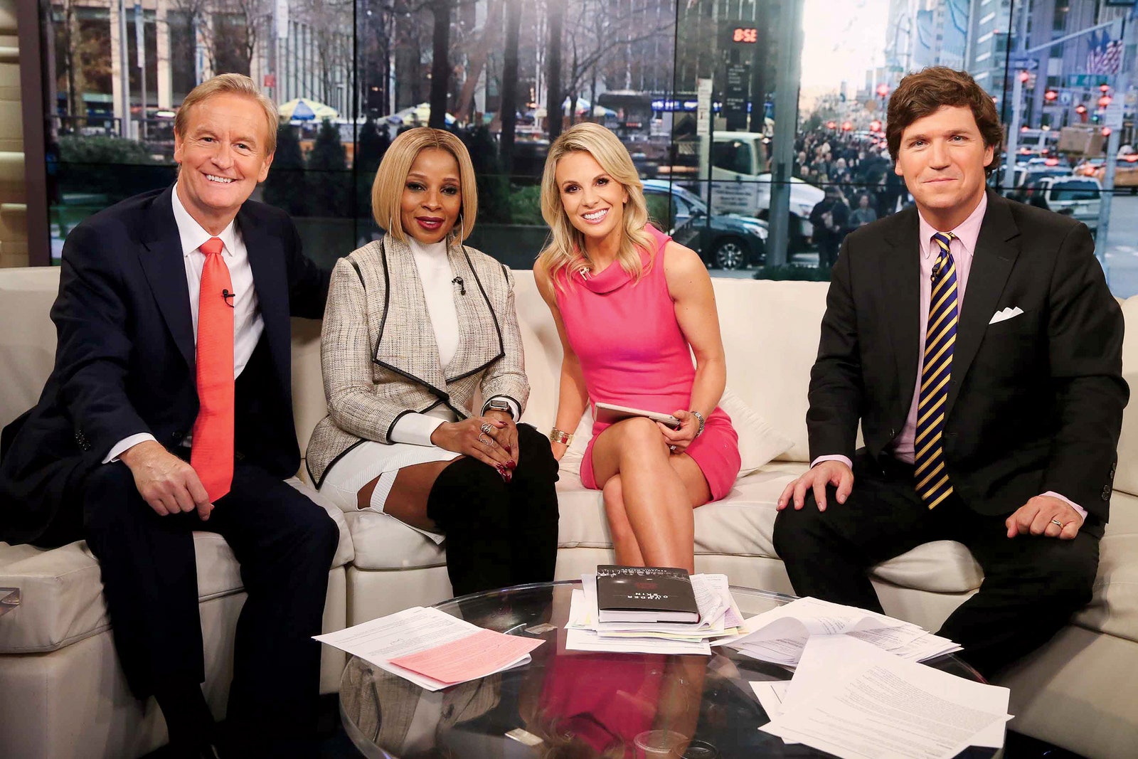 On the set of Fox & Friends in 2015, when Mary J. Blige was a guest. Rob Kim