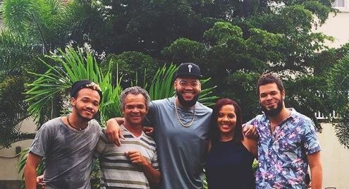 Jamie Fenty with his father and siblings. Source: Instagram