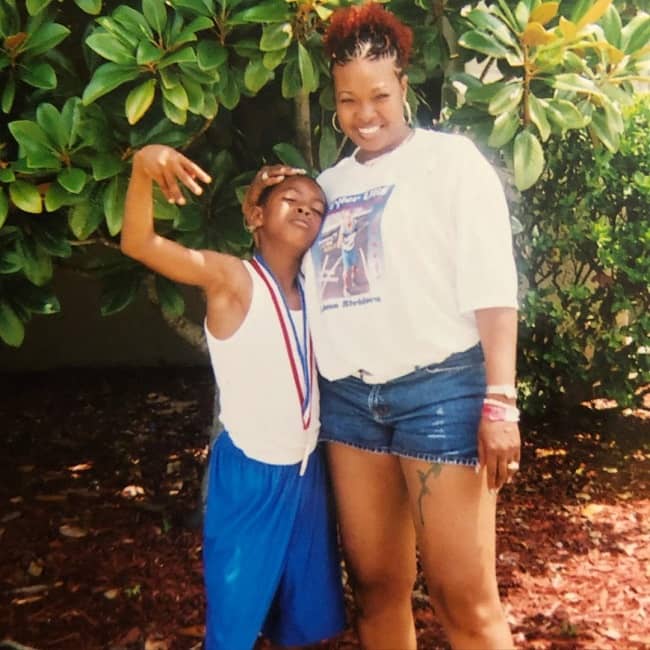 Tyler Ulis Childhood photo with mother Kelly Reed.