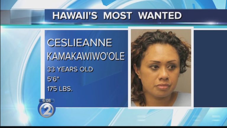 Ceslie-Ann Kamakawiwo'ole most wanted